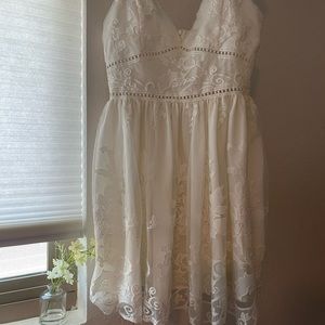 White dress with beautiful details